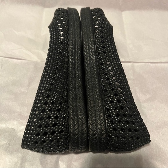 Melissa x Jason Wu Camilla Woven Jelly Flats open toe Black Size 7 - Picture 2 of 7
